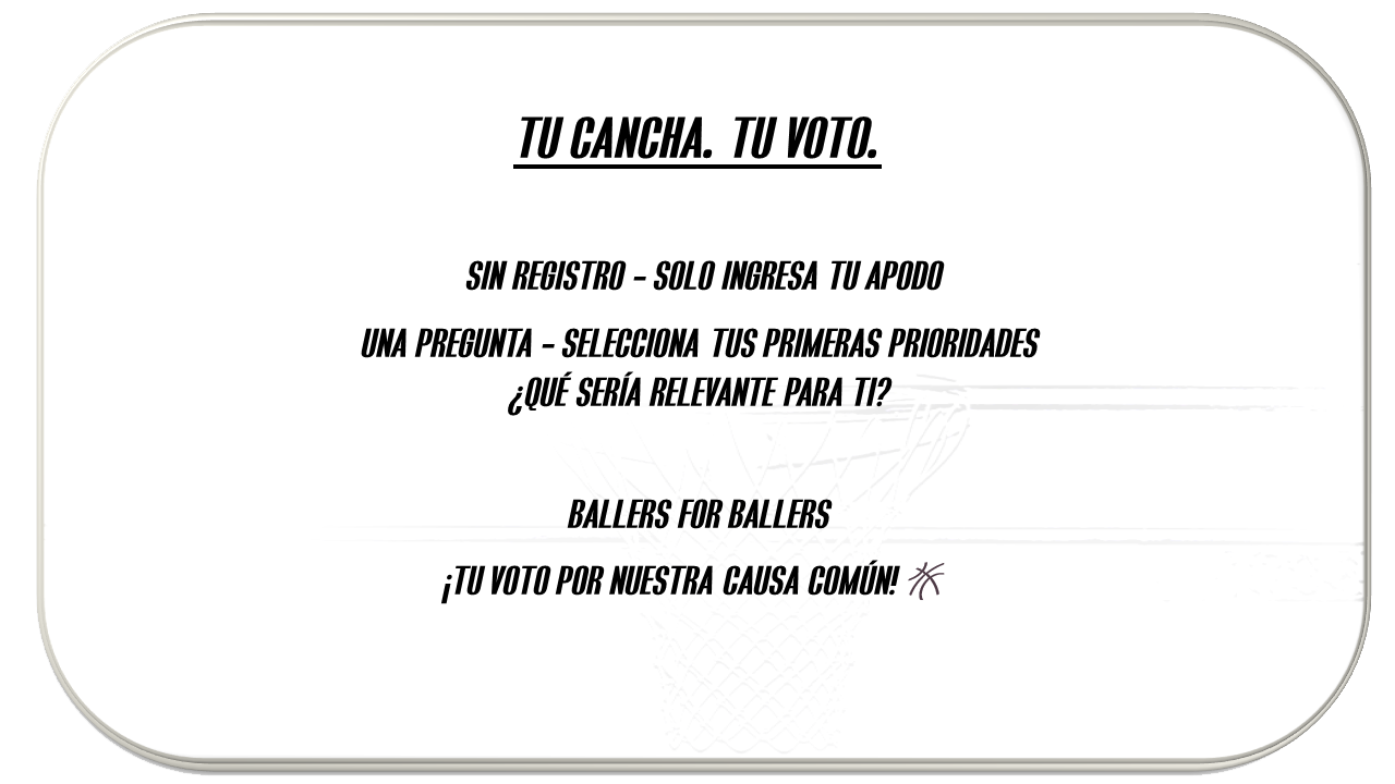 Tu cancha. Tu voto.