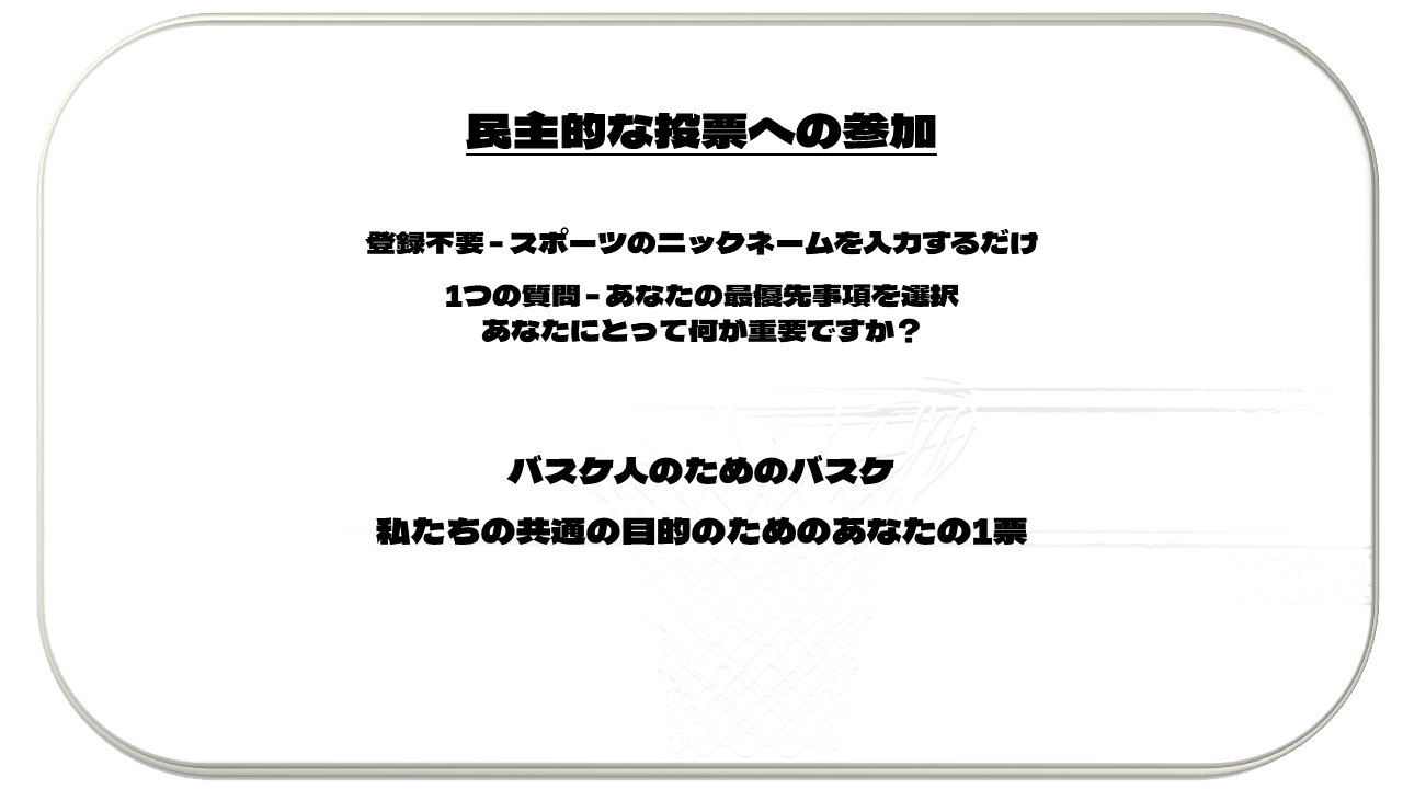 あなたのコート。あなたの投票。