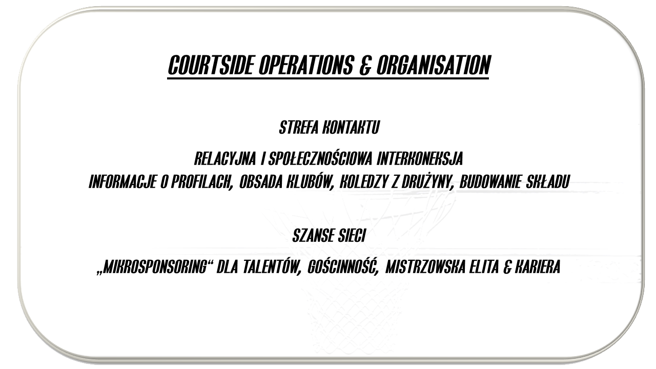 Operacje i organizacja przy boisku