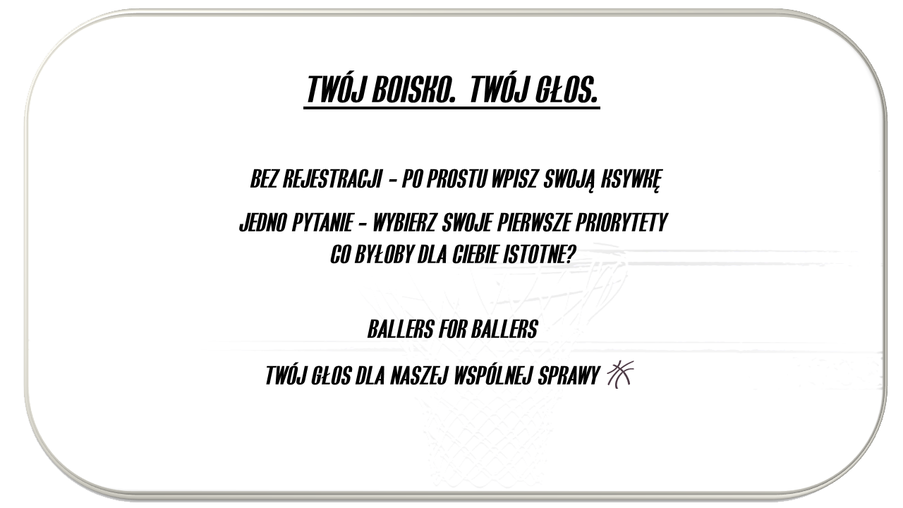 Twoje boisko. Twój głos.